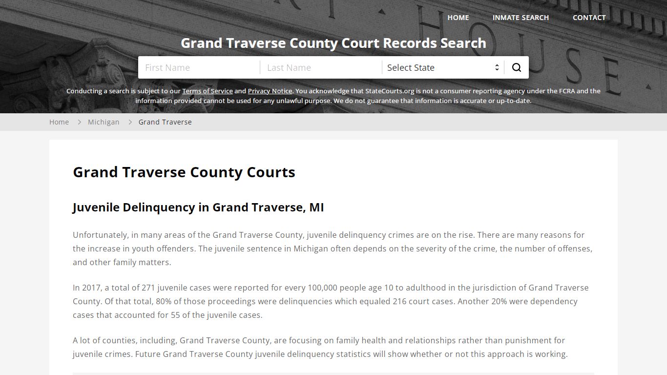 Grand Traverse County, MI Courts - Records & Cases - StateCourts
